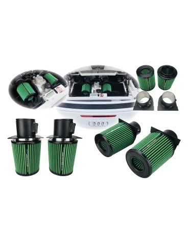 Filtre à air sport Green Filter pour LAMBORGHINI HURACAN LP610-4 COUPE 5,2L V10 (Kit complet) (610 cv) 2014 - 2019