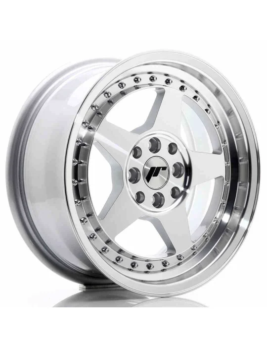 Jante JR6 16x7 ET 35 4x100/114,3 argent face usinée Japan Racing