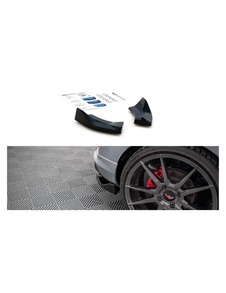Rajouts de pare-chocs arrière v.1 Ford Fiesta VIII ST noir brillant