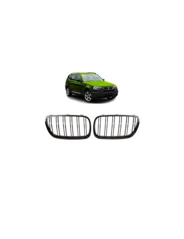 Calandre BMW X3 E83 restylé double ligne noir brillant