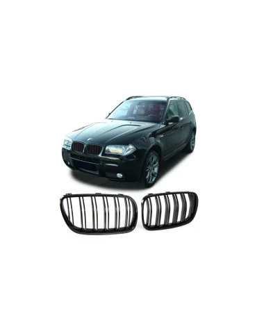 Calandre BMW X3 E83 restylé double ligne noir brillant
