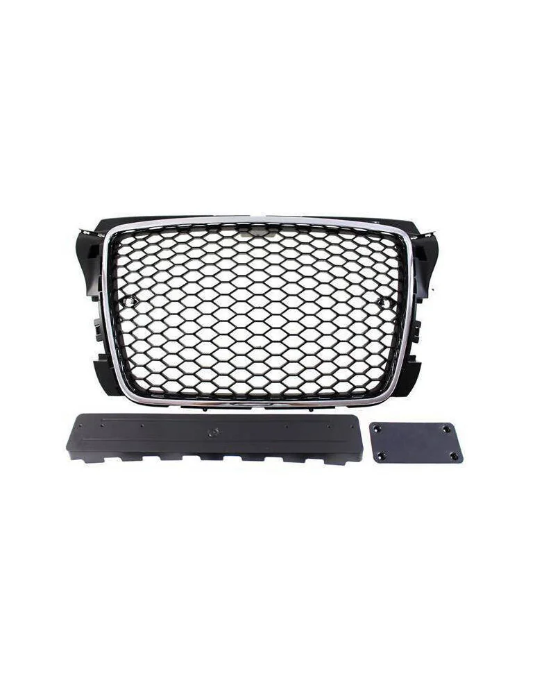 Calandre style RS Audi A3 8P restylée chrome et noir avec PDC
