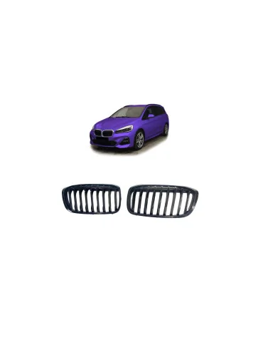 Calandre BMW Série 2 F45 / F46 restylée ligne simple noir brillant
