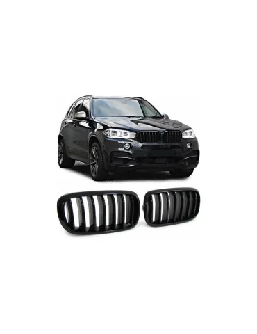 Calandre BMW X5 F15 / F85 et X6 F16 / F86 ligne simple noir brillant