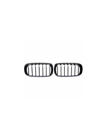 Calandre BMW X5 F15 / F85 et X6 F16 / F86 ligne simple noir brillant