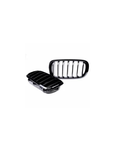 Calandre BMW X5 F15 / F85 et X6 F16 / F86 ligne simple noir brillant