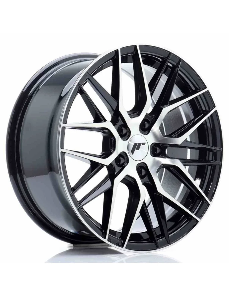 Jante Japan Racing JR28 17x8 ET 40 5x112 noir brillant face usinée