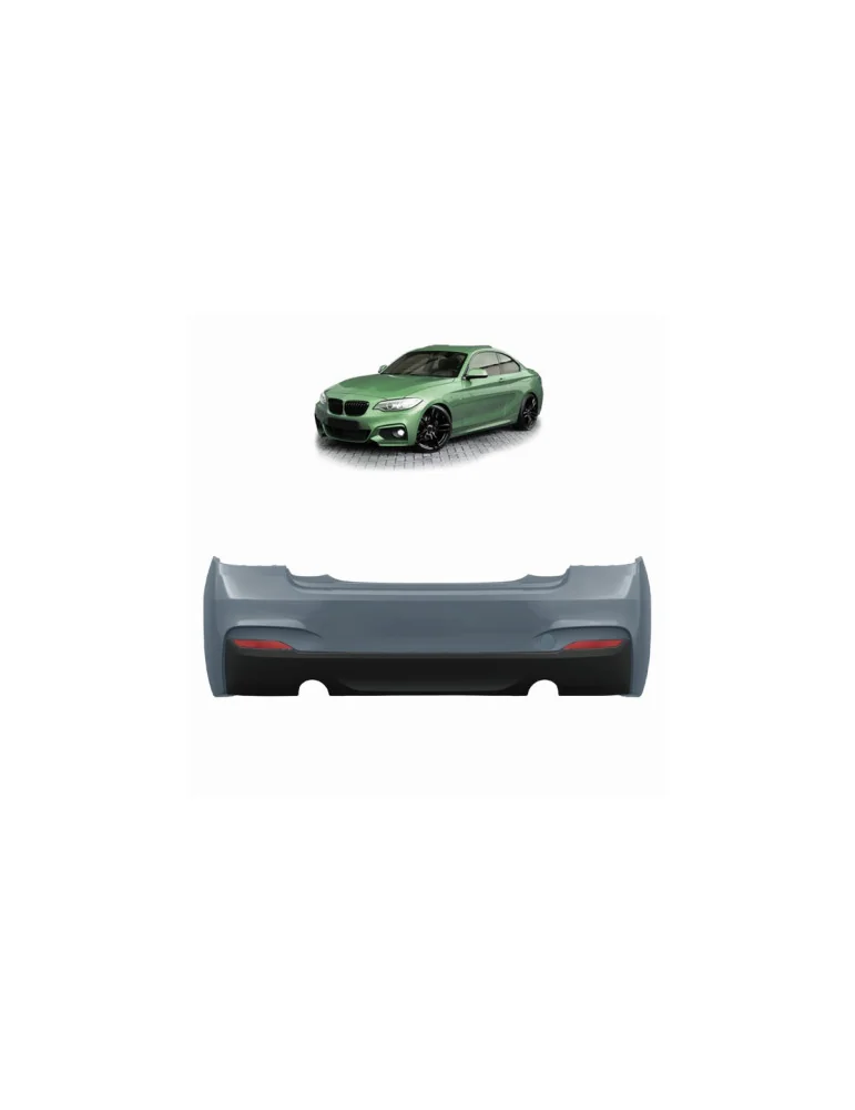 Pare-chocs arrière sport BMW Série 2 F22 / F23, sorties -O---O-