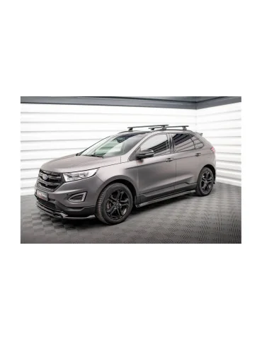 Rajouts de bas de caisse sport Ford Edge II noir brillant