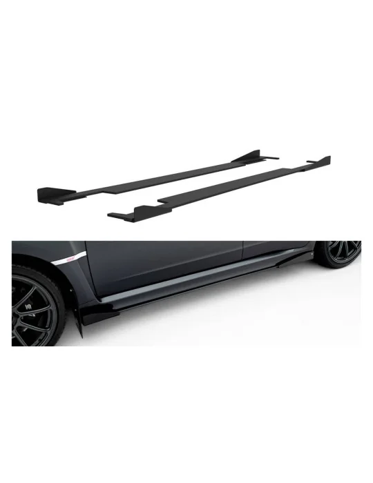 Bas de caisse avec flaps Impreza WRX STI Mk3 noir mat Maxton Design