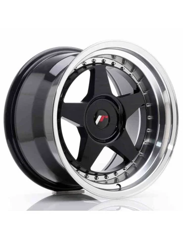 Jante Japan Racing JR6 17x10 ET 20 non percée noir lèvre usinée