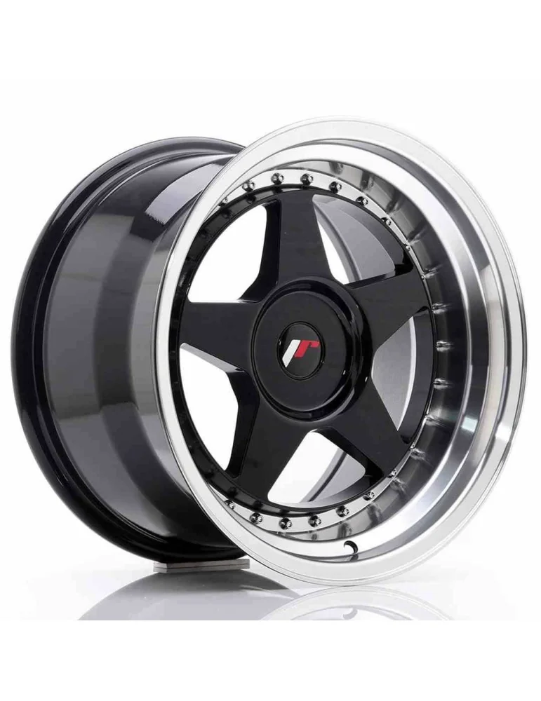 Jante Japan Racing JR6 17x10 ET 20 non percée noir lèvre usinée