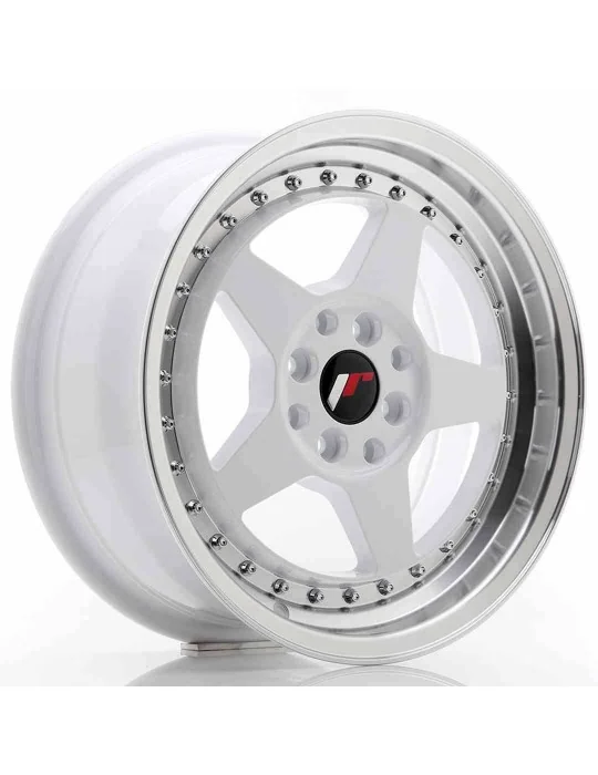 Jante JR6 16x7 ET 35 4x100/114,3 blanc lèvre usinée Japan Racing