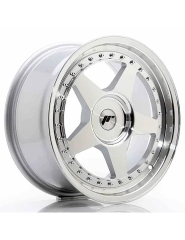 Jante Japan Racing JR6 17x8 ET 20 à 35 non percée argent face usinée