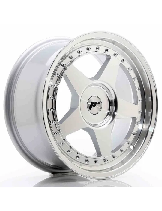 Jante JR6 17x8 non percée argent face usinée Japan Racing