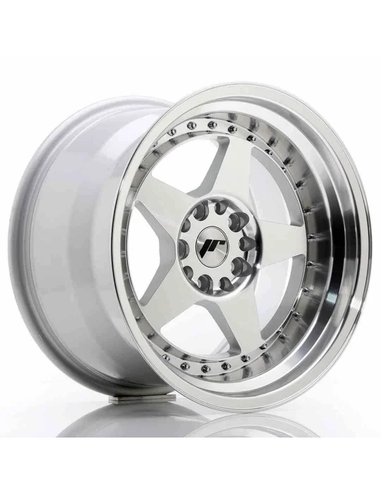 Jante JR6 17x10 ET 20 5x114,3/120 argent usiné Japan Racing