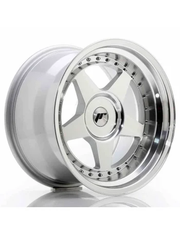 Jante Japan Racing JR6 17x10 ET 0 à 20 non percée argent face usinée