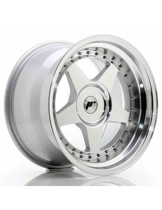 Jante JR6 17x10 non percée argent face usinée Japan Racing
