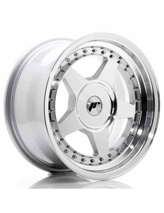 Jante JR6 16x8 non percée argent face usinée Japan Racing