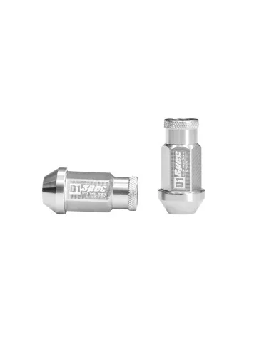 Écrous de roue réplique D1Spec Race M12x1,25 argent, jeu de 20