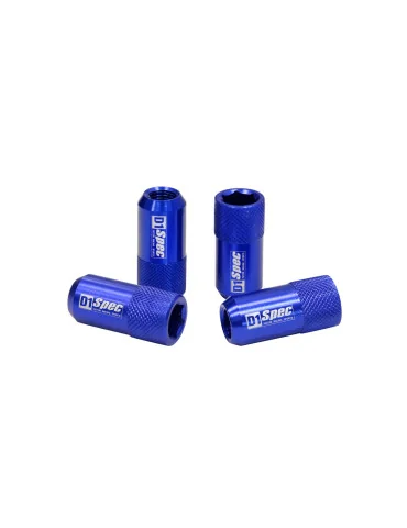 Écrous de roue réplique D1Spec HEX M12x1,5 bleus, jeu de 20