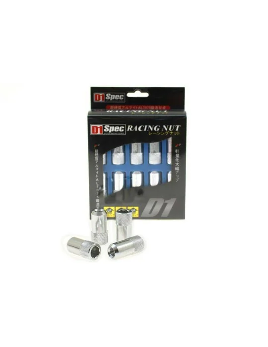 Écrous de roue réplique D1Spec HEX M12x1,25 argent MTuning