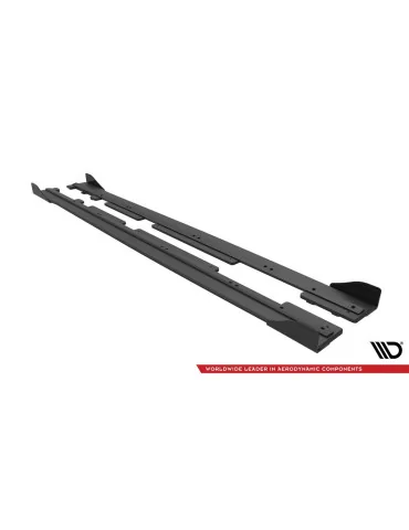 Rajouts de bas de caisse Ford Fiesta VIII ST noir mat + flaps