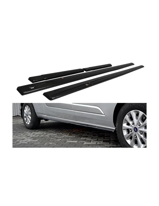 Rajouts de bas de caisse Transit Custom I restylé noir brillant Maxton Design