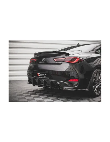 Diffuseur arrière central Street Pro Infiniti Q60 S II noir mat