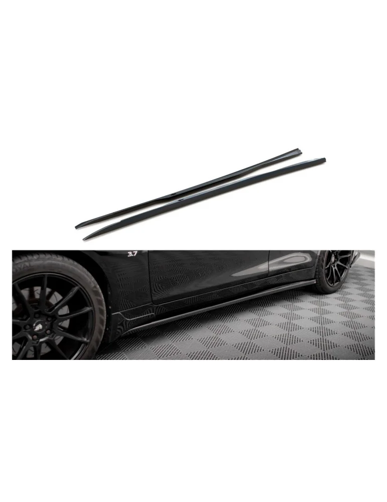 Rajouts de bas de caisse Infiniti Q50 S I v.1 noir brillant