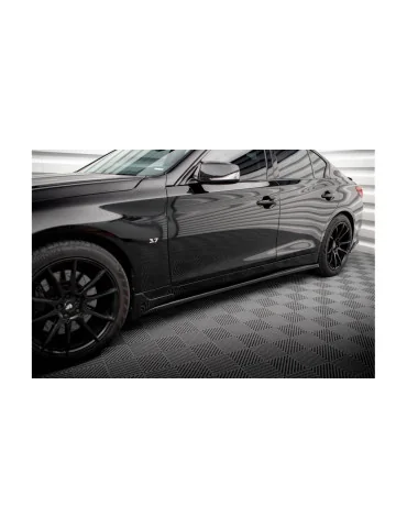 Rajouts de bas de caisse Infiniti Q50 S I v.1 noir brillant