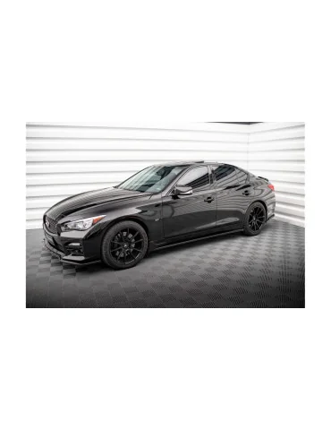 Rajouts de bas de caisse Infiniti Q50 S I v.1 noir brillant