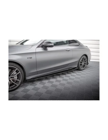 Bas de caisse Street Pro avec flaps C43 Coupé C205 restylé noir mat