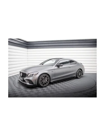 Bas de caisse Street Pro avec flaps C43 Coupé C205 restylé noir mat