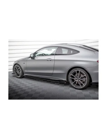Bas de caisse Street Pro avec flaps C43 Coupé C205 restylé noir mat