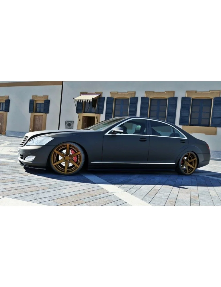 Bas de caisse sport Mercedes Classe S W221 Long noir brillant