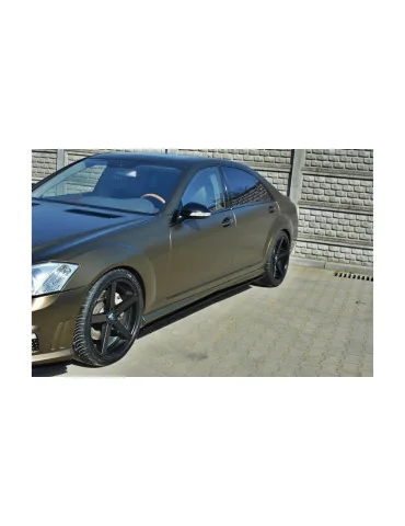 Bas de caisse sport Mercedes Classe S W221 AMG Long noir brillant