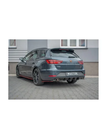 Diffuseur arrière Seat Leon Cupra ST III restylée v.1 noir brillant