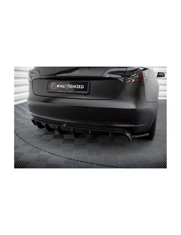 Diffuseur arrière Tesla Model 3 depuis 2017 v.2 noir brillant