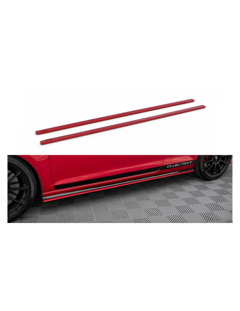 Rajouts de bas de caisse Golf 7 GTI Clubsport rouge