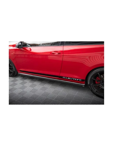Rajouts de bas de caisse Golf 7 GTI Clubsport noir brillant