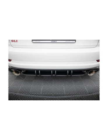 Diffuseur arrière Street Pro Jetta GLI Mk7 noir mat cœur rouge