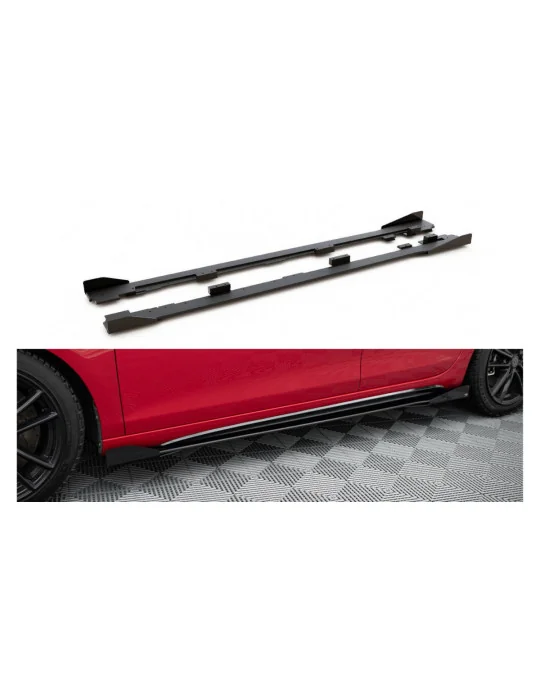 Rajouts Racing Durability et flaps Golf VI GTI noir mat Maxton Design
