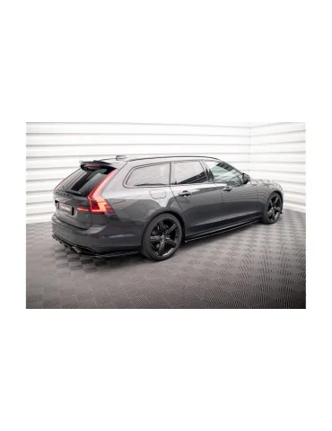 Rajouts de bas de caisse Volvo V90 / S90 R-Design noir brillant