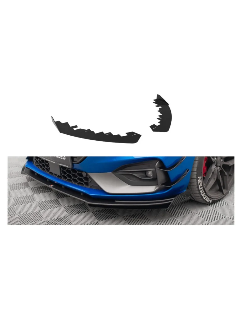 Flaps de lame avant Ford Focus IV ST / ST-Line noir brillant