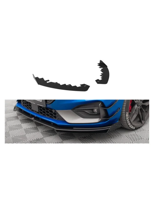 Flaps de lame avant Ford Focus IV ST noir brillant Maxton Design