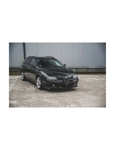 Lame de pare-chocs avant Alfa Romeo 156 restylée noir brillant