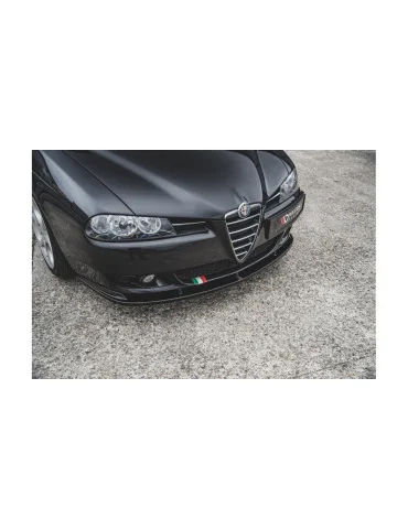 Lame de pare-chocs avant Alfa Romeo 156 restylée noir brillant
