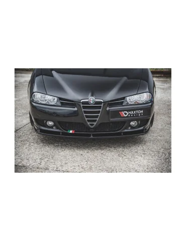Lame de pare-chocs avant Alfa Romeo 156 restylée noir brillant