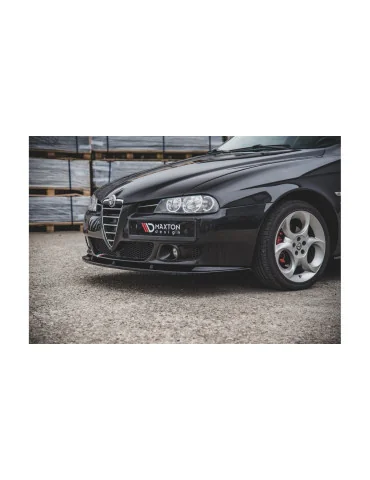 Lame de pare-chocs avant Alfa Romeo 156 restylée noir brillant